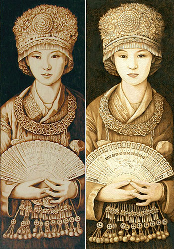 art on wood and paper